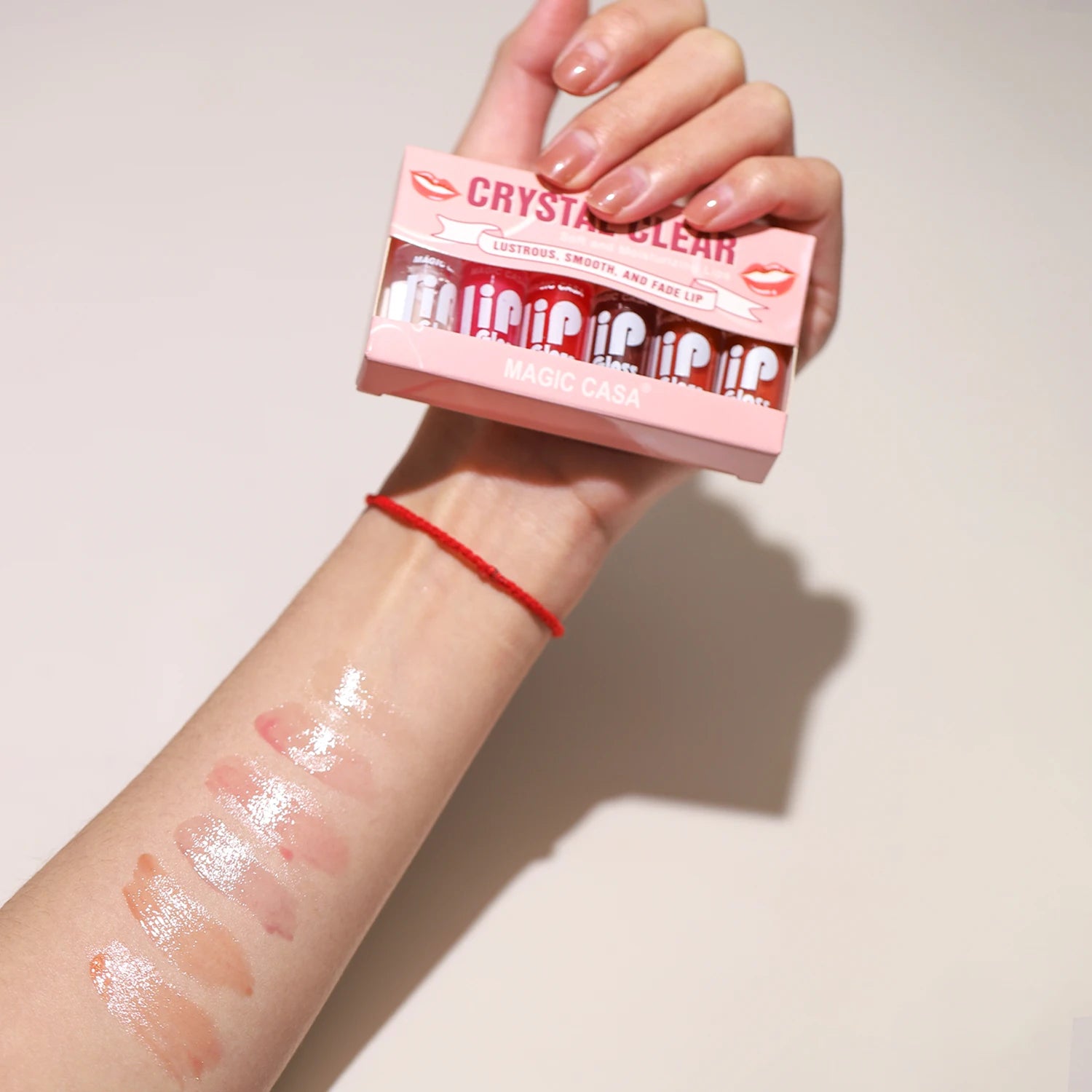 MAGIC CASA 6 pièces/ensemble petite bouteille huile à lèvres gelée hydratante longue durée hydratant lisse scintillant liquide hydratant pour les lèvres