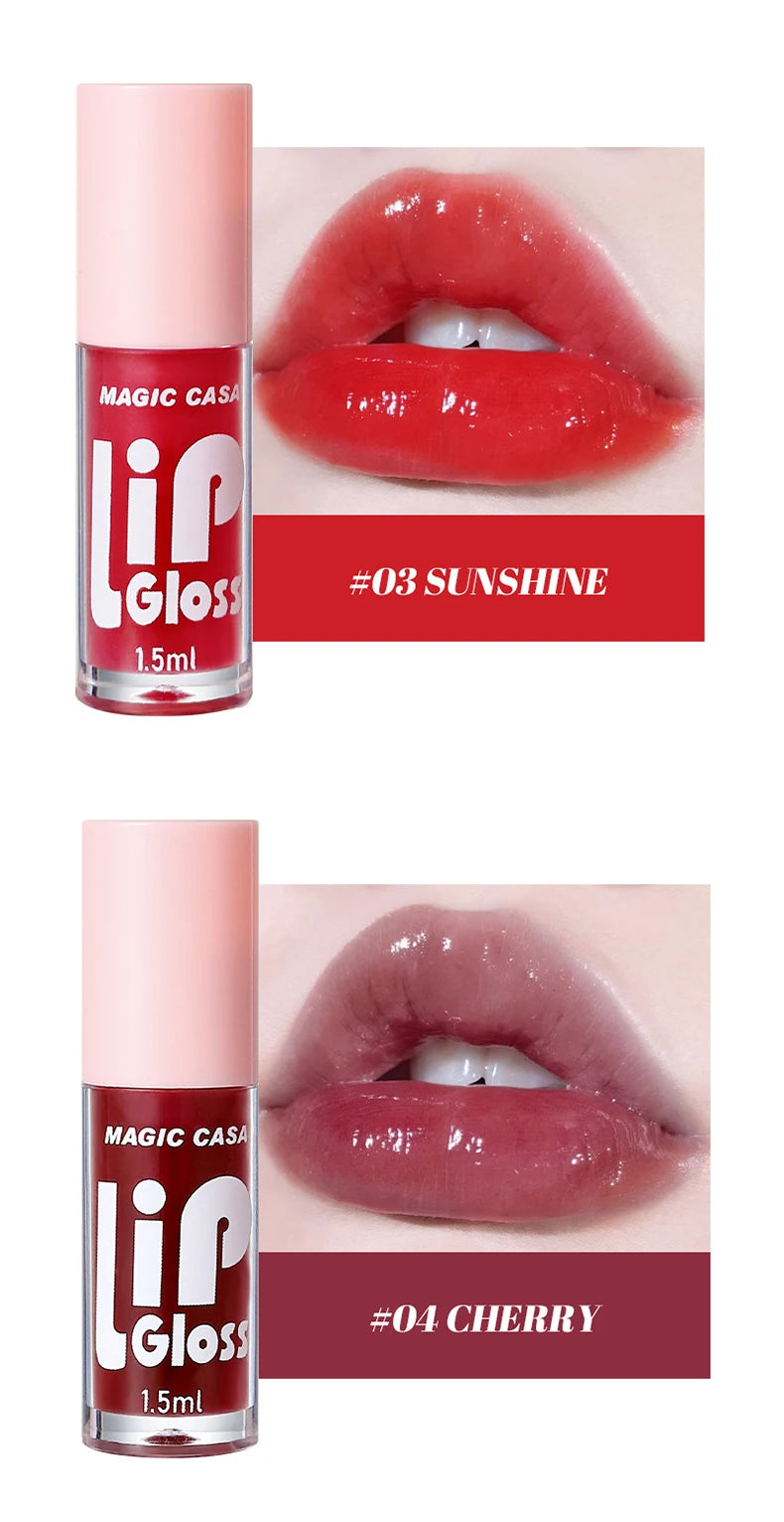 MAGIC CASA 6 pièces/ensemble petite bouteille huile à lèvres gelée hydratante longue durée hydratant lisse scintillant liquide hydratant pour les lèvres
