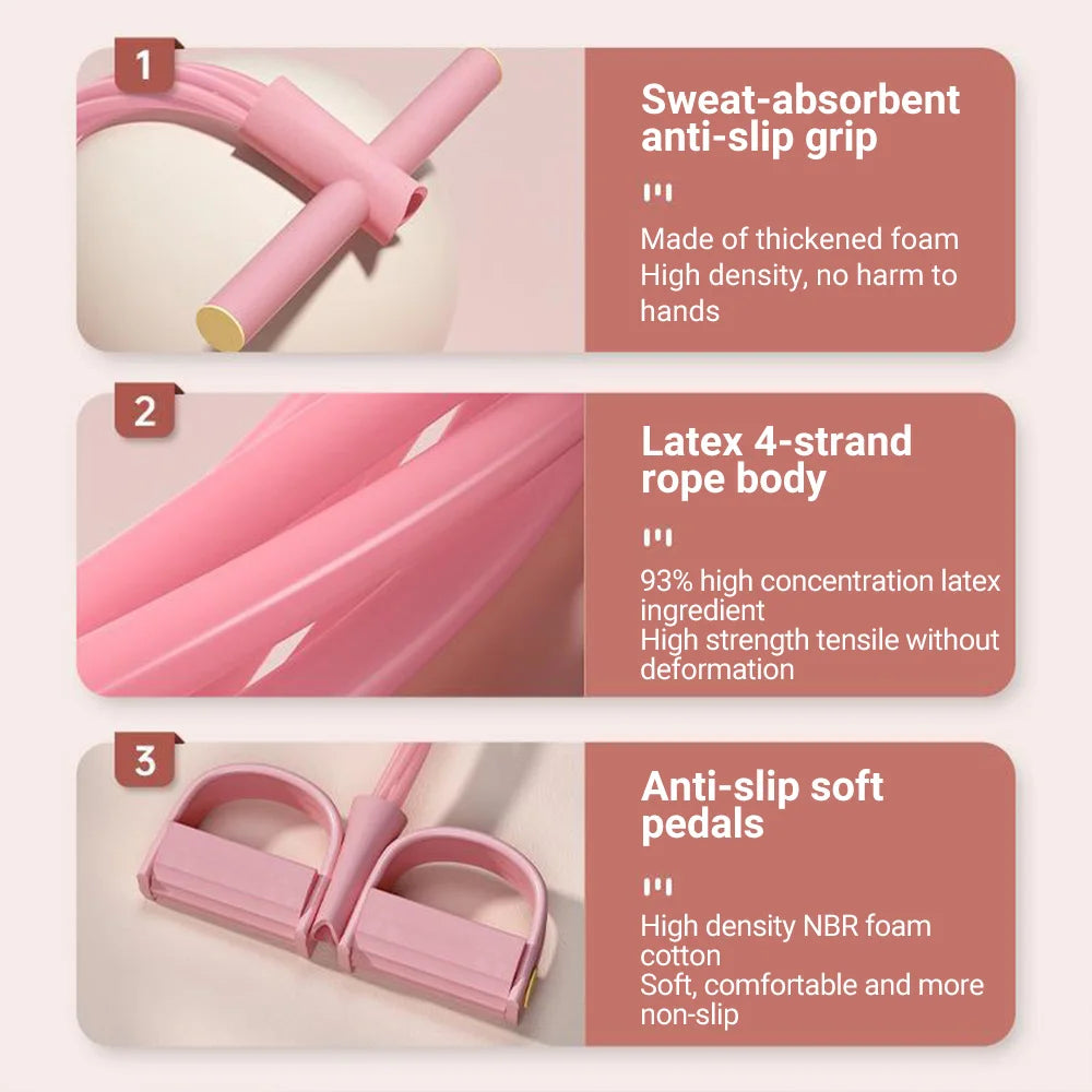 Bande de résistance à 6 tubes, corde de Tension multifonction, bandes de Fitness, extracteur de pédale de Yoga élastique à 6 tubes pour exercices sportifs en salle de sport