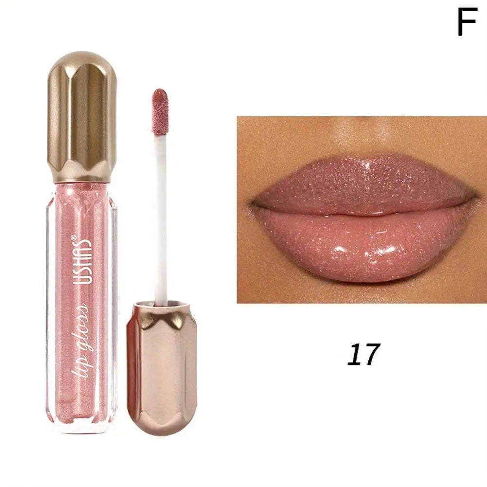 Miroir perle brillant à lèvres imperméable longue durée hydratant rouge à lèvres brillant paillettes brillant à lèvres femmes maquillage cosmétique