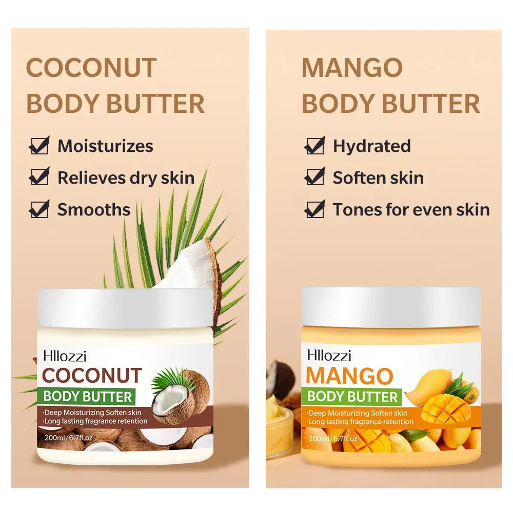 Crème Réparatrice Corps Mangue 200ml - Hydratation Intense Peau Sèche