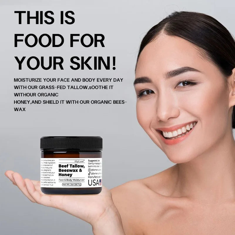 Baume fouetté au Tallow de bœuf et au miel visage et corps