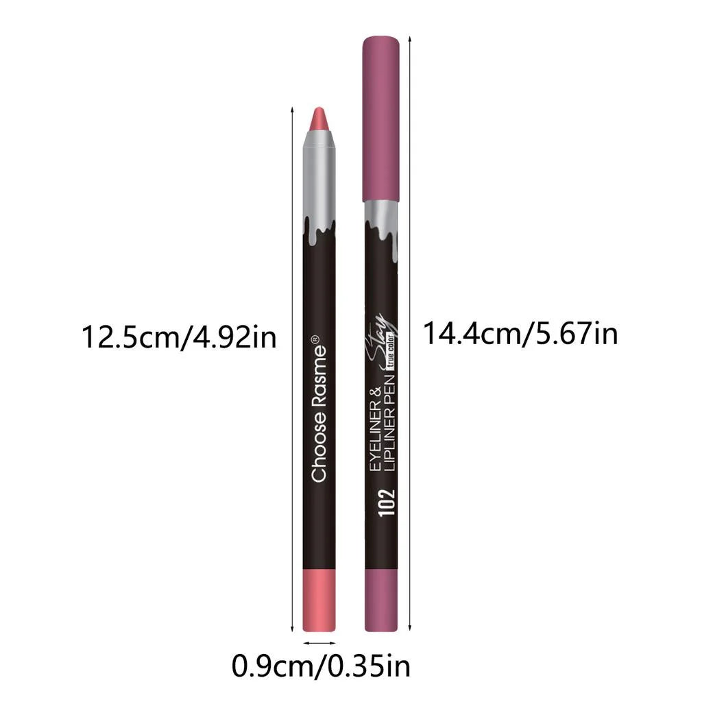 Ensemble de crayons à lèvres mats de 12 couleurs, stylo rouge à lèvres en 12 couleurs, coffret cadeau, maquillage durable pour les lèvres