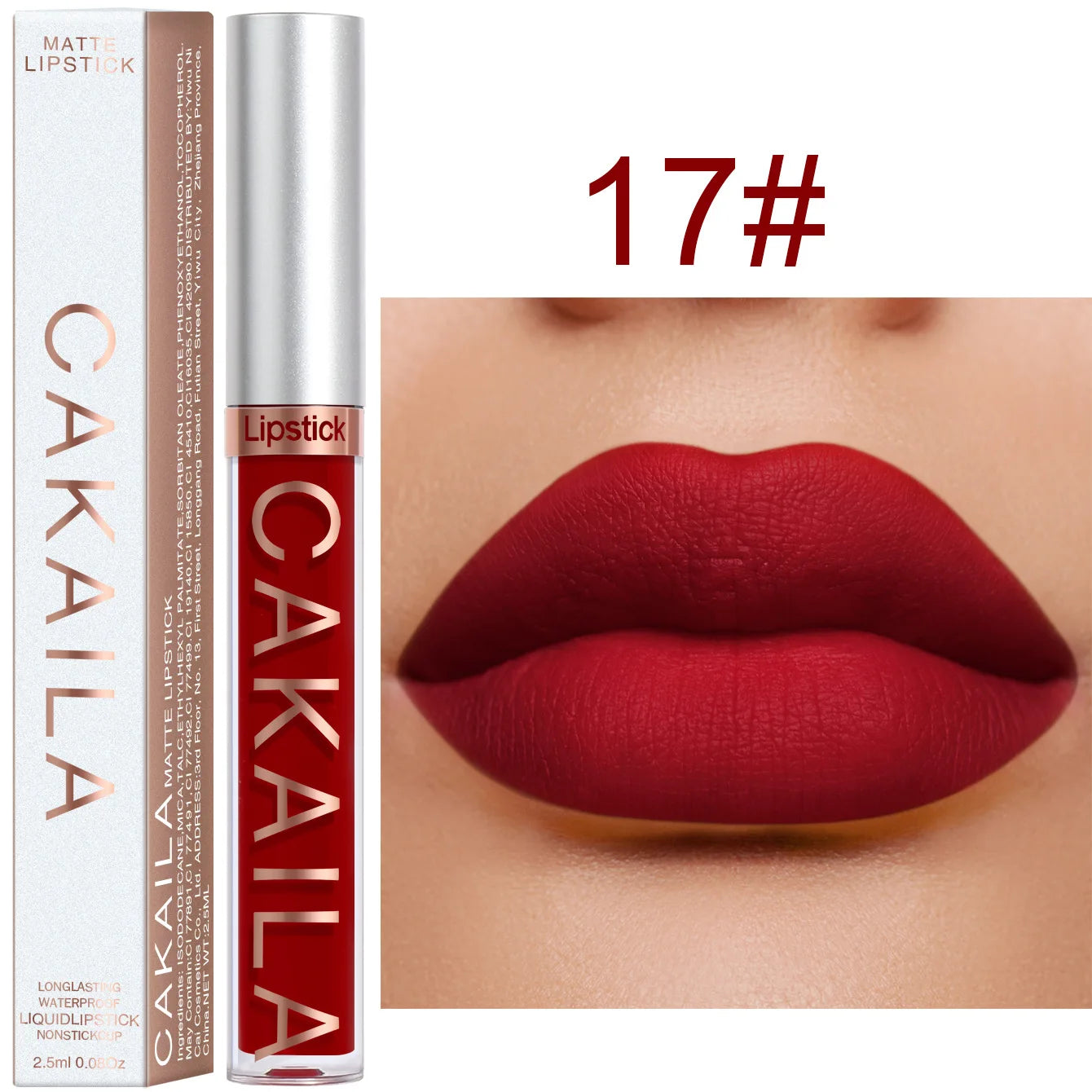 Rouge à lèvres mat 18 couleurs, tasse antiadhésive, brillant à lèvres étanche