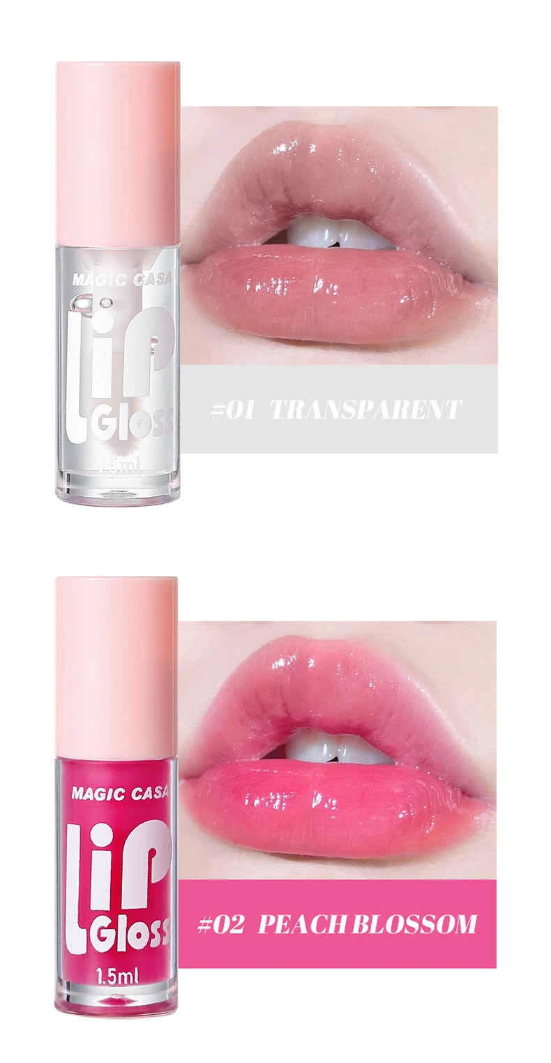 MAGIC CASA 6 pièces/ensemble petite bouteille huile à lèvres gelée hydratante longue durée hydratant lisse scintillant liquide hydratant pour les lèvres