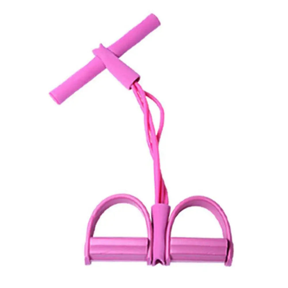 Bandes de résistance de fitness-4 extracteur de cheville de pédale de tube-bande d'exercice de corde d'étirement de jambe assise, bandes de fitness d'étirement d'entraînement