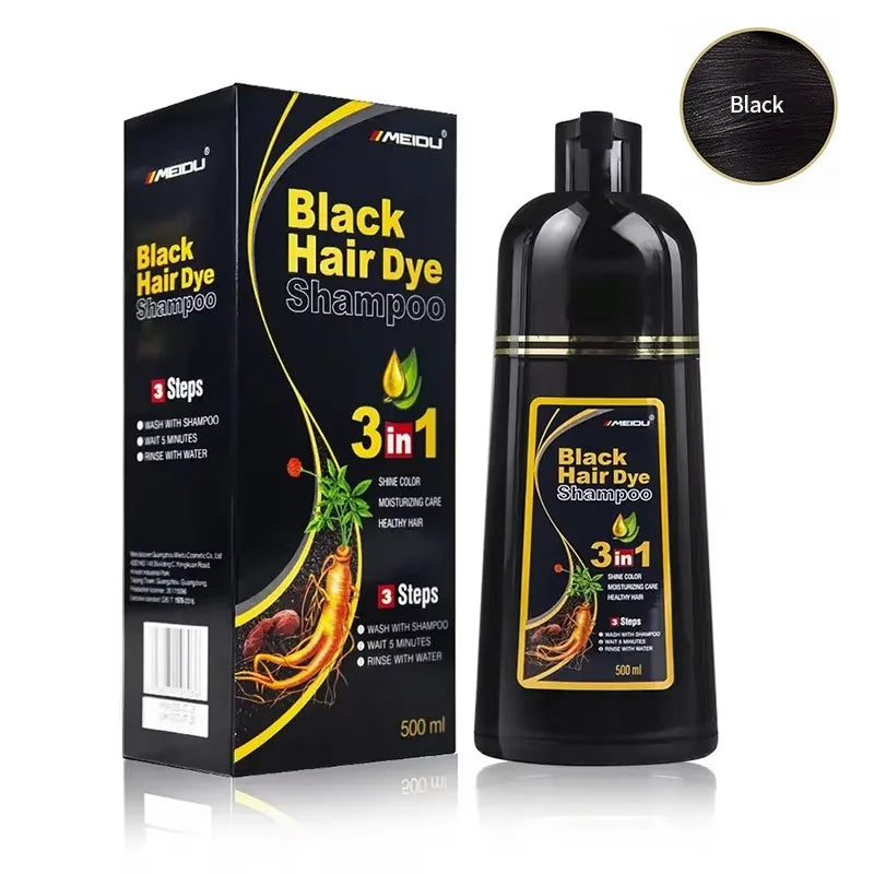Shampoing de teinture rapide 3 en 1 pour cheveux, 30ml/500ml,