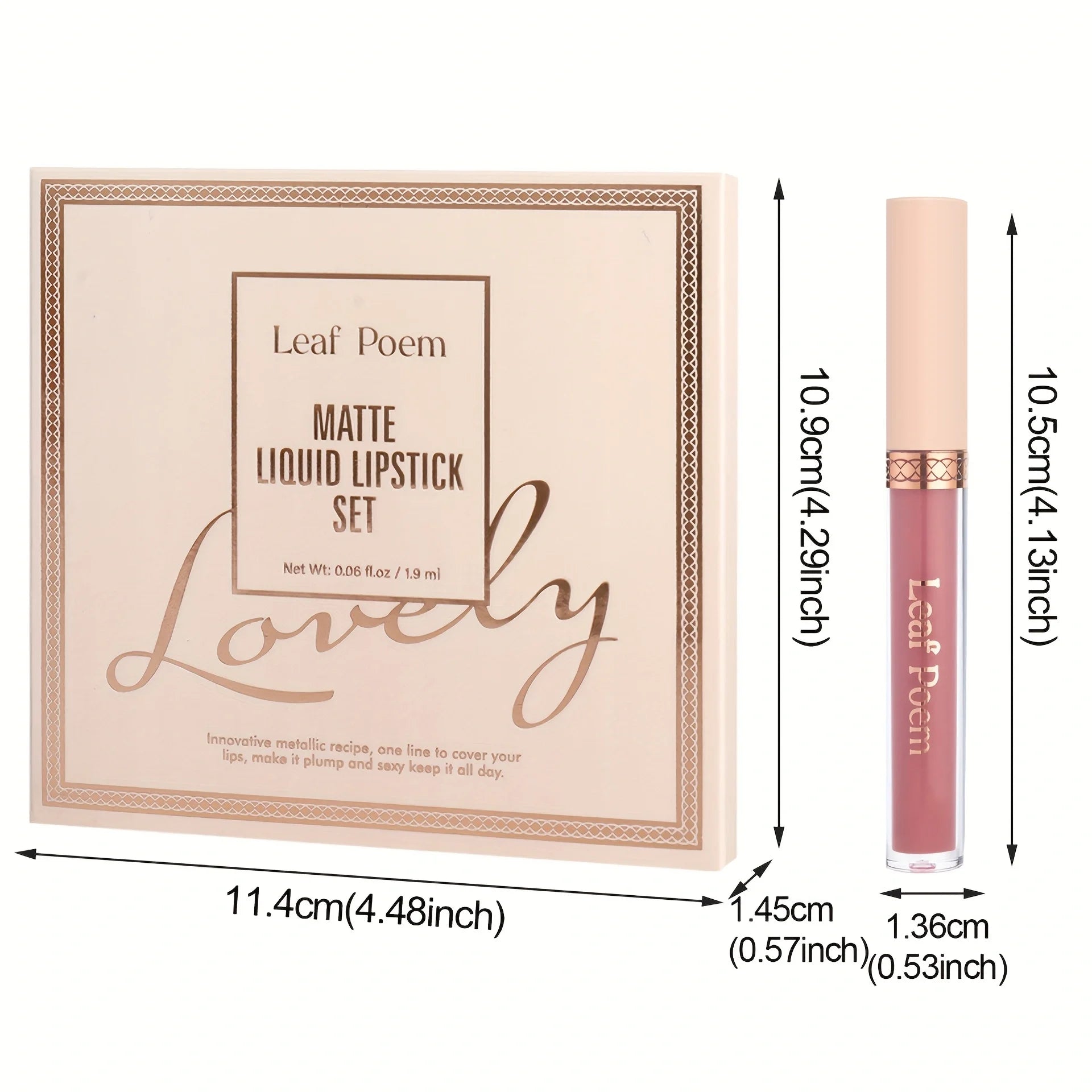 8 pcs rouge à lèvres liquide mat, vernis à lèvres - brillant à lèvres imperméable, antiadhésif, longue durée, tons marron, rose, violet et rouge, adapté pour la Saint-Valentin, au quotidien, les fêtes, les voyages