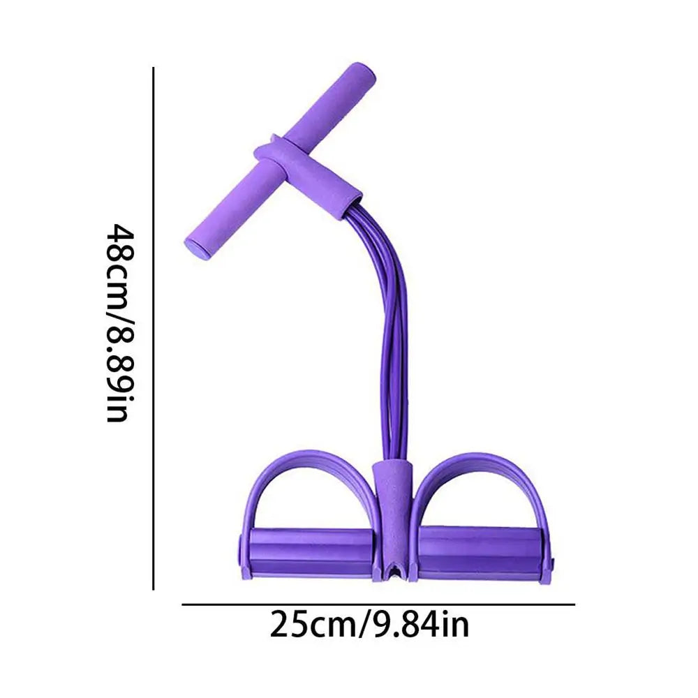 Bandes de résistance de fitness-4 extracteur de cheville de pédale de tube-bande d'exercice de corde d'étirement de jambe assise, bandes de fitness d'étirement d'entraînement