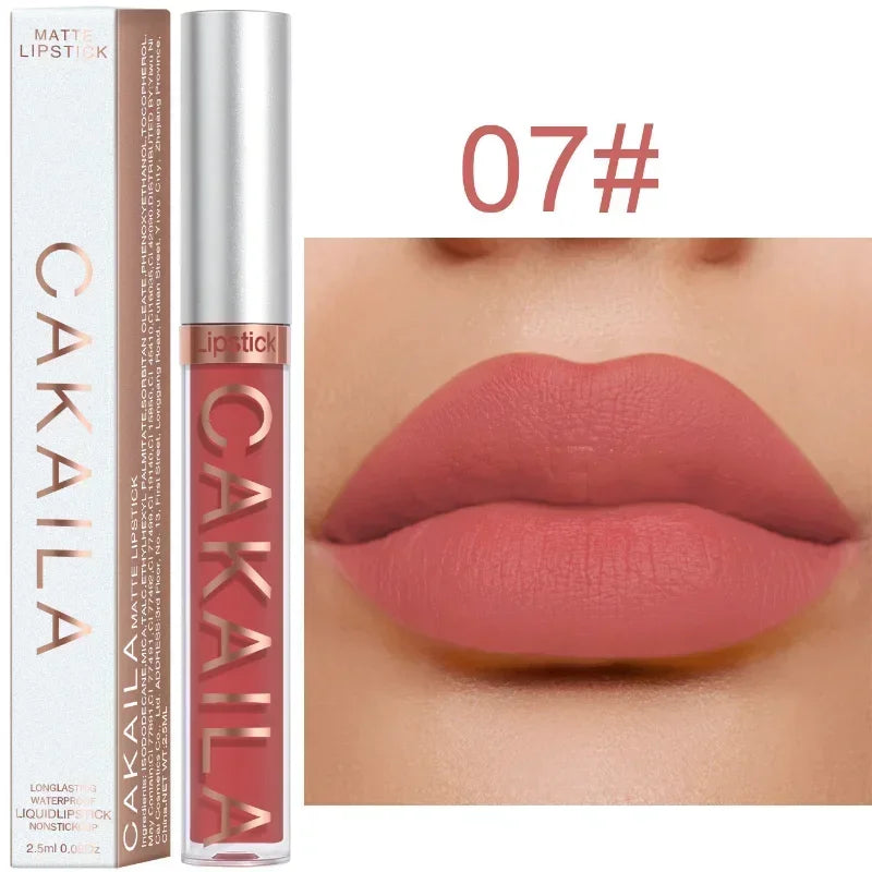Rouge à lèvres liquide mat velours durable, brillant à lèvres nu imperméable, 18 couleurs, tasse antiadhésive hydratante, glaçage, maquillage cosmétique