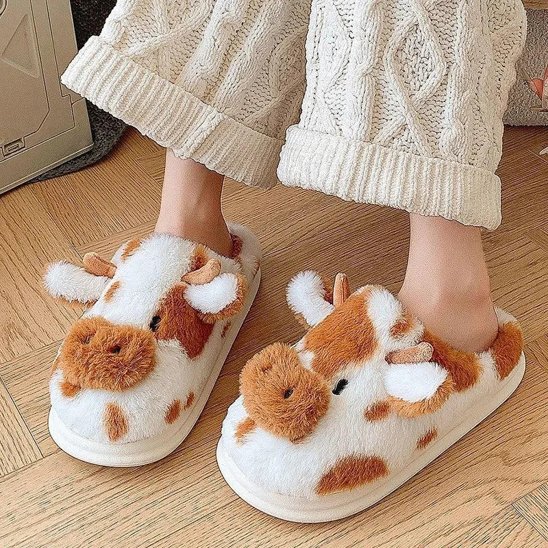 Pantoufles de vache hiver