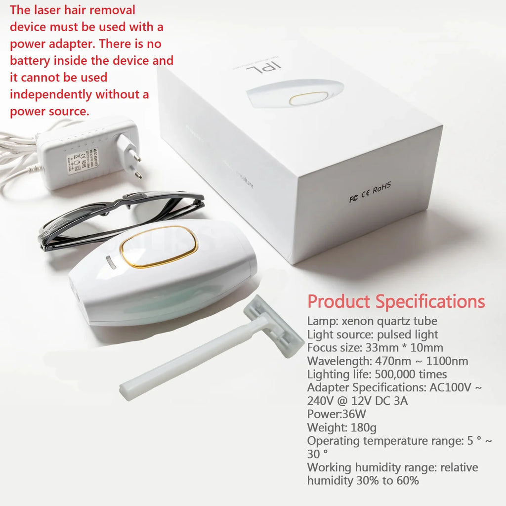 Épilateur Laser IPL Professionnel Homme Femme - Usage Domestique