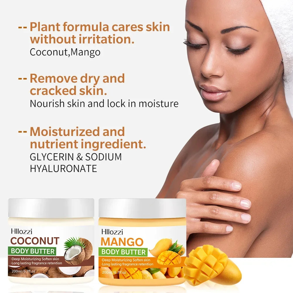 Crème Réparatrice Corps Mangue 200ml - Hydratation Intense Peau Sèche