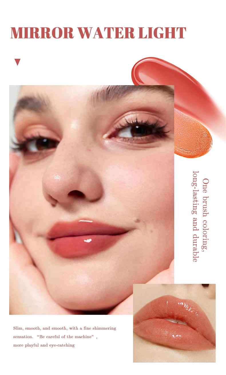 MAGIC CASA 6 pièces/ensemble petite bouteille huile à lèvres gelée hydratante longue durée hydratant lisse scintillant liquide hydratant pour les lèvres