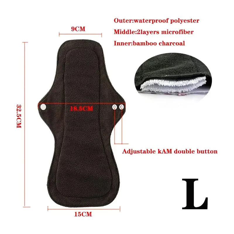 Serviettes Menstruelles Réutilisables Bio - Flux Fort Lavables Bambou