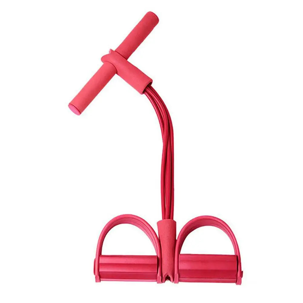 Bandes de résistance de fitness-4 extracteur de cheville de pédale de tube-bande d'exercice de corde d'étirement de jambe assise, bandes de fitness d'étirement d'entraînement