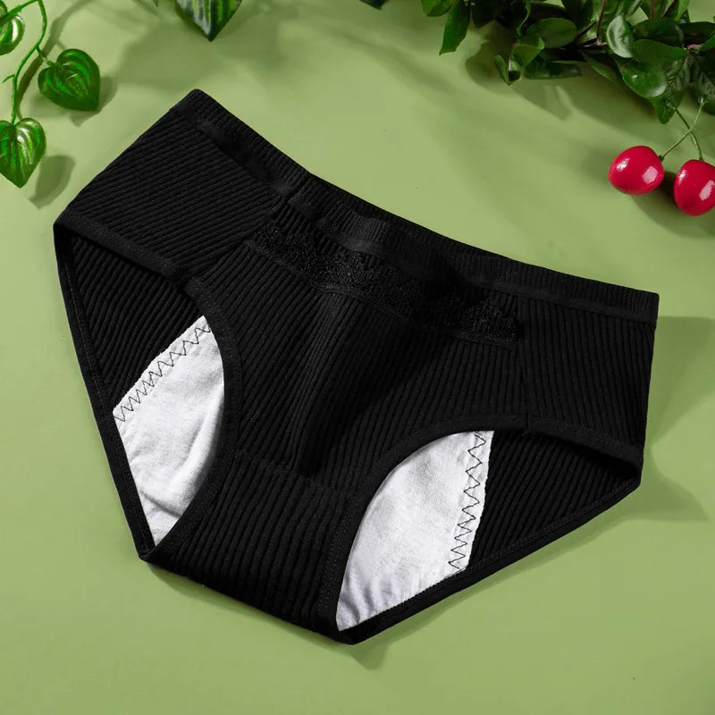 Culotte menstruelle en coton anti-fuite, respirante, sexy, pour femmes et filles