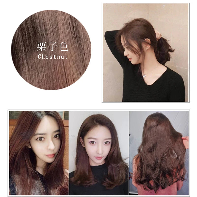 500ml 3 en 1 couleur de cheveux shampooing noir teinture pour cheveux