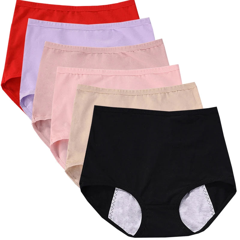 6 pièces fille culotte menstruelle femmes anti fuites