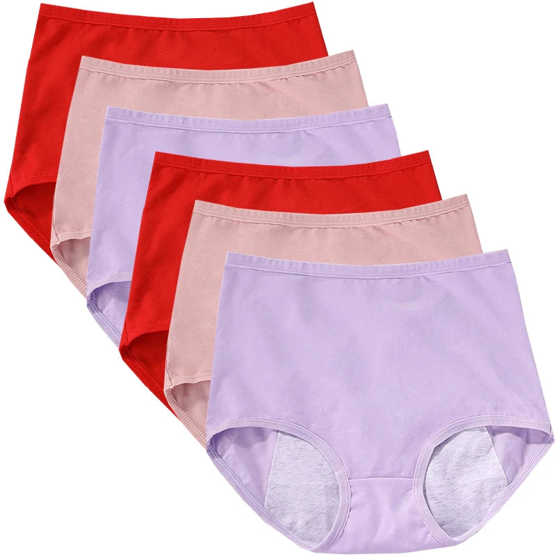 6 pièces fille culotte menstruelle femmes anti fuites