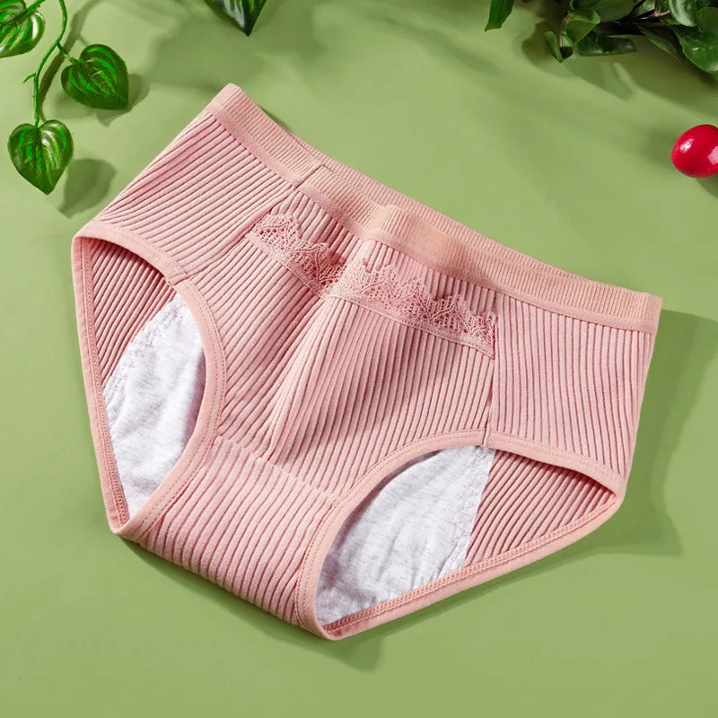 Culotte menstruelle en coton anti-fuite, respirante, sexy, pour femmes et filles