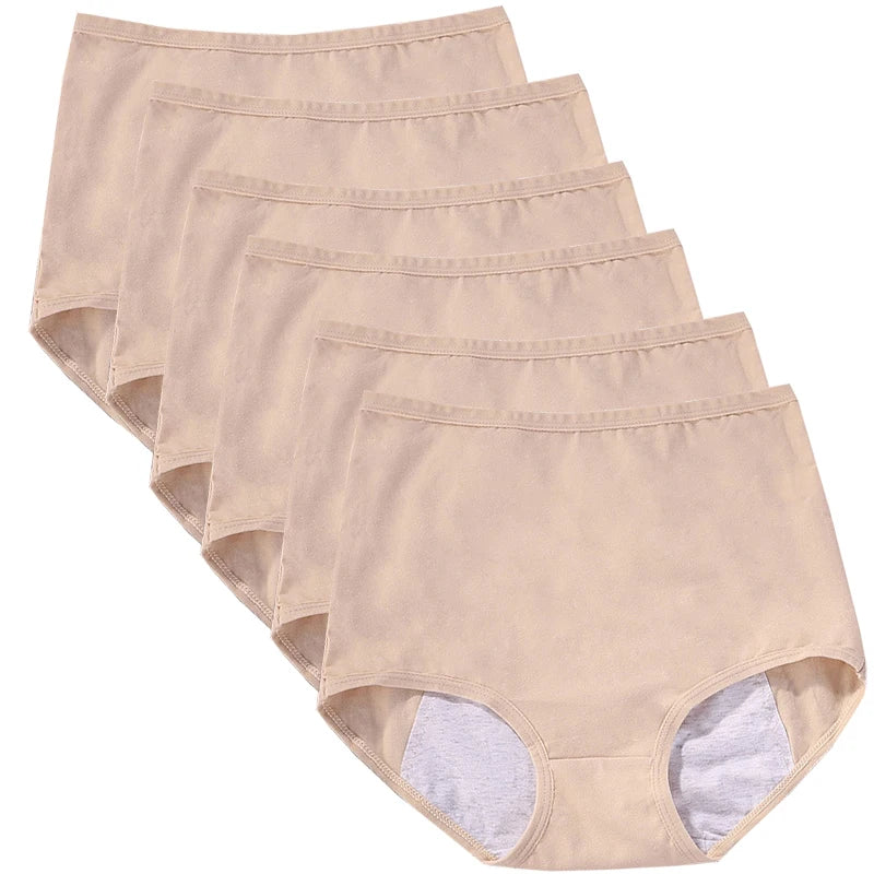 6 pièces fille culotte menstruelle femmes anti fuites