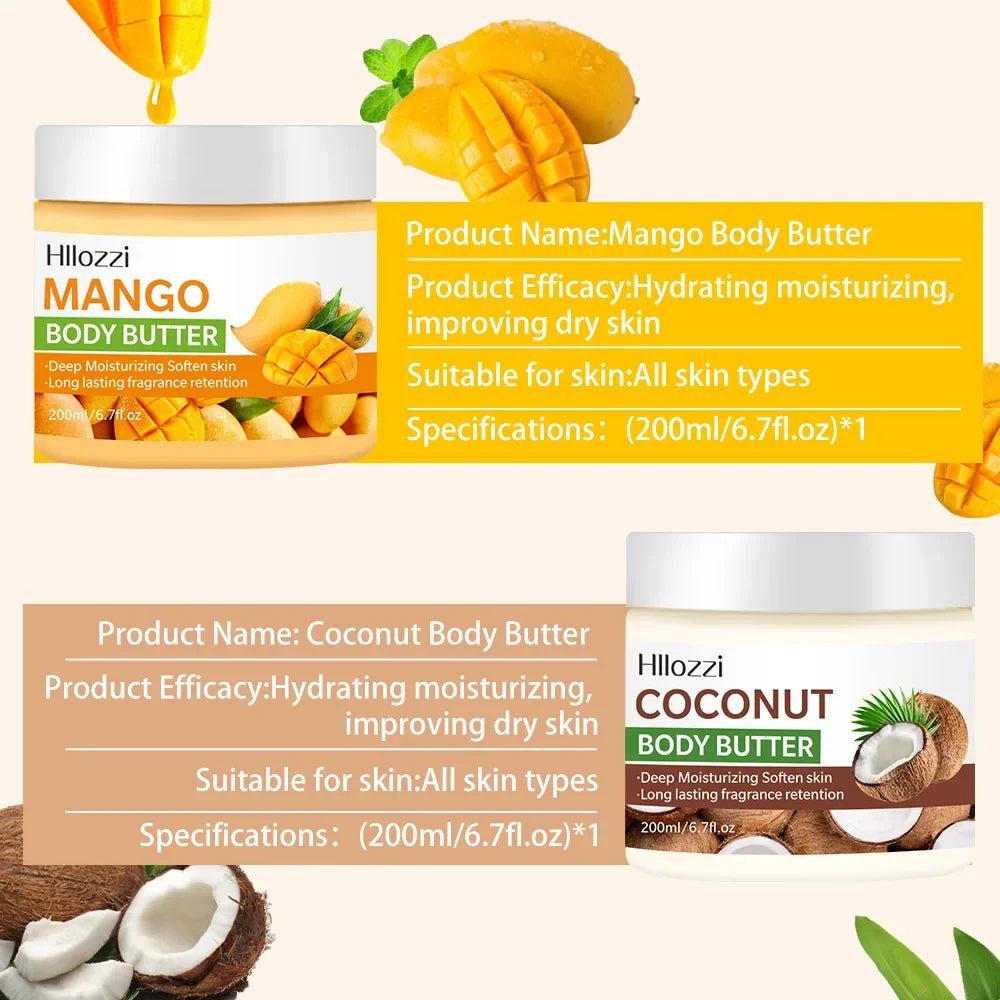 Crème Réparatrice Corps Mangue 200ml - Hydratation Intense Peau Sèche