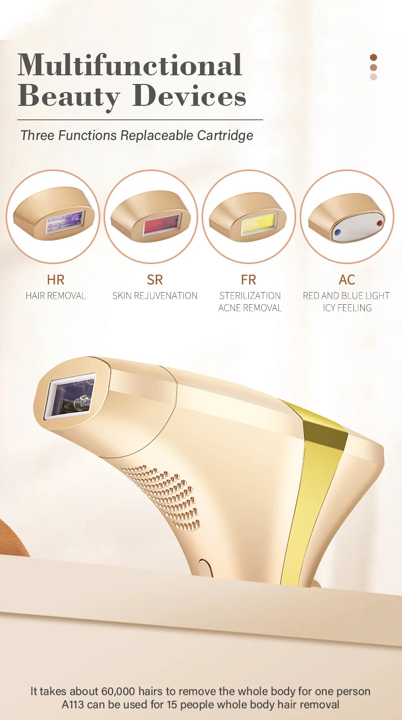 Épilateur Laser IPL KODO 2025 - 4 en 1 Visage Corps Indolore