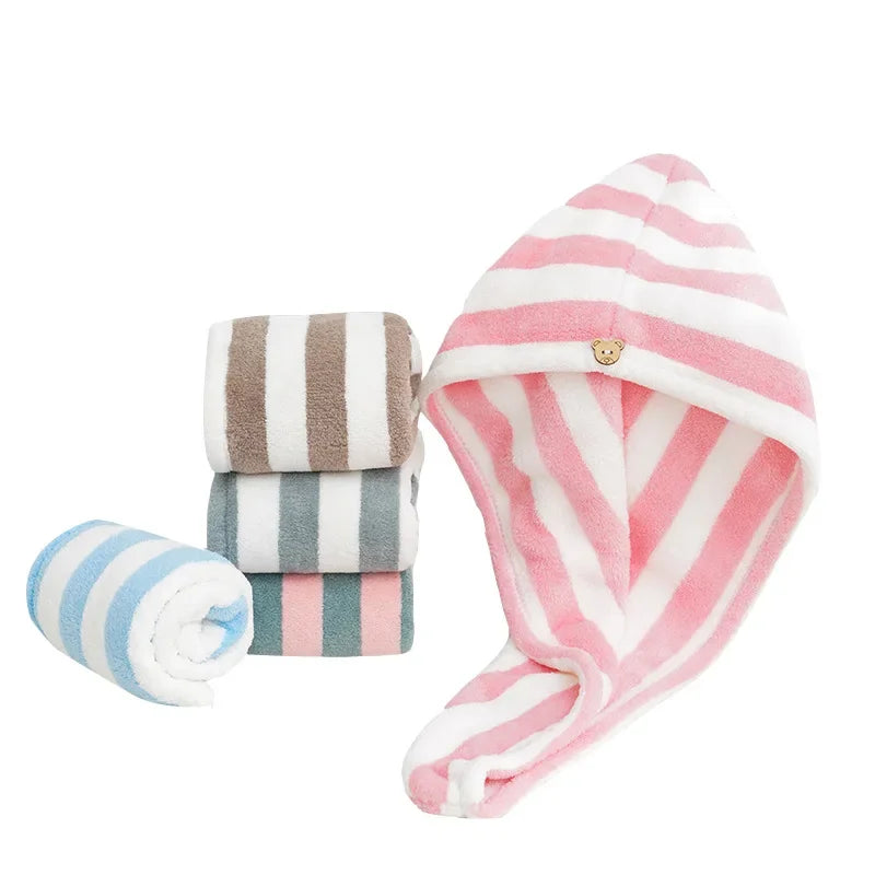 Serviette Cheveux Microfibre - Bonnet Séchage Rapide Absorption Optimale
