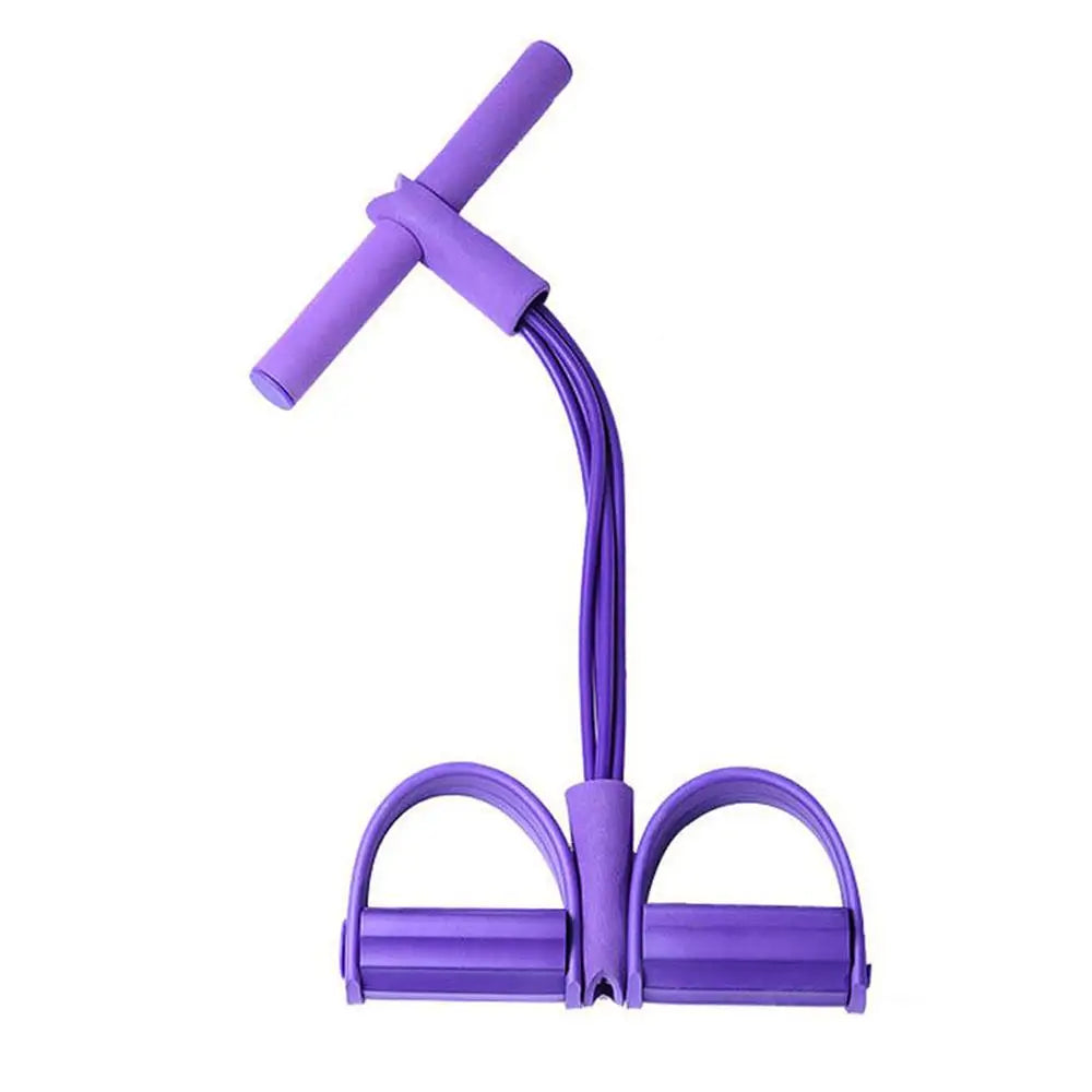 Bandes de résistance de fitness-4 extracteur de cheville de pédale de tube-bande d'exercice de corde d'étirement de jambe assise, bandes de fitness d'étirement d'entraînement