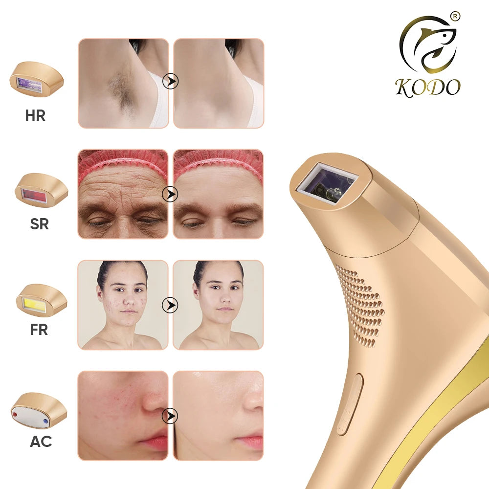 Épilateur Laser IPL KODO 2025 - 4 en 1 Visage Corps Indolore