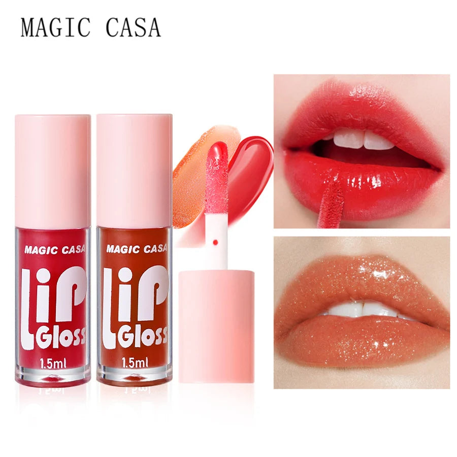 MAGIC CASA 6 pièces/ensemble petite bouteille huile à lèvres gelée hydratante longue durée hydratant lisse scintillant liquide hydratant pour les lèvres