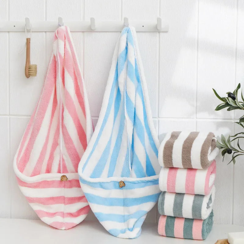 Serviette Cheveux Microfibre - Bonnet Séchage Rapide Absorption Optimale
