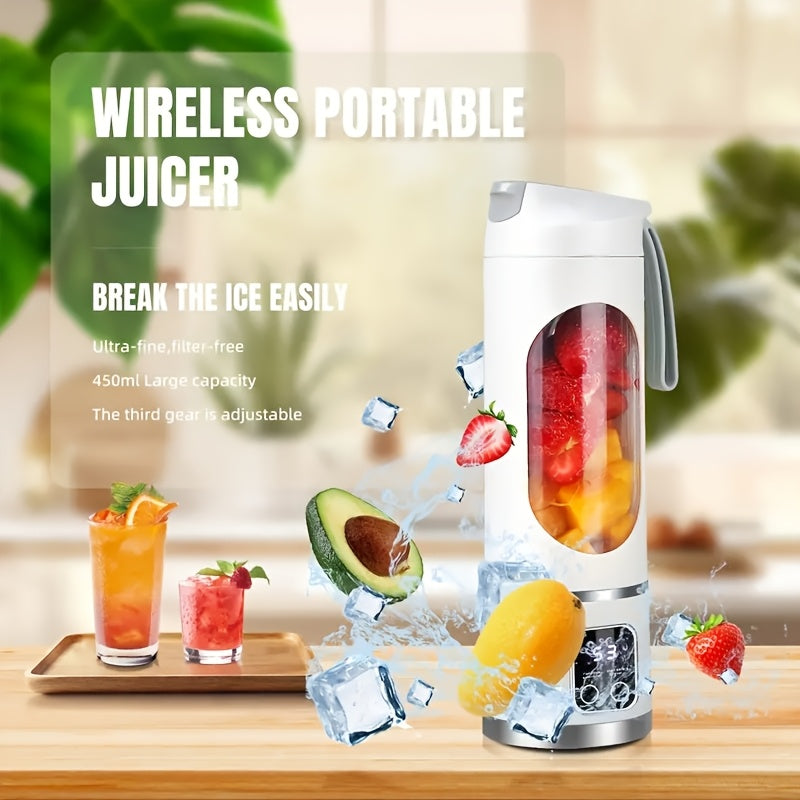 Mixeur Portable USB avec Affichage Numérique, Lame en Acier Inoxydable et Grande Capacité